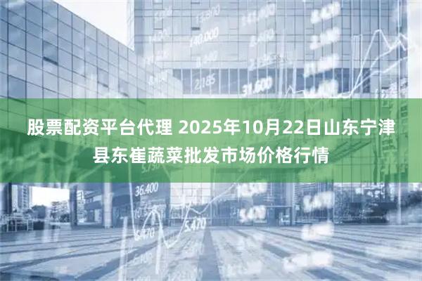 股票配资平台代理 2025年10月22日山东宁津县东崔蔬菜批发市场价格行情