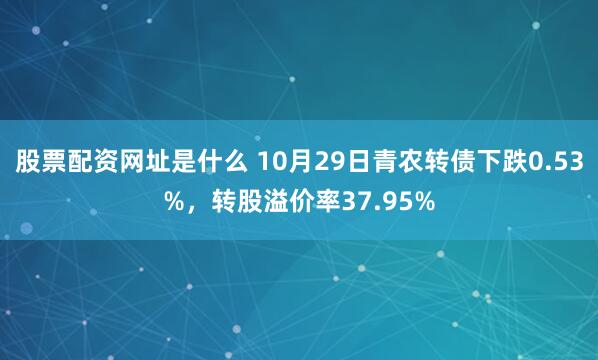股票配资网址是什么 10月29日青农转债下跌0.53%，转股溢价率37.95%