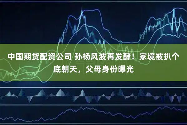 中国期货配资公司 孙杨风波再发酵！家境被扒个底朝天，父母身份曝光